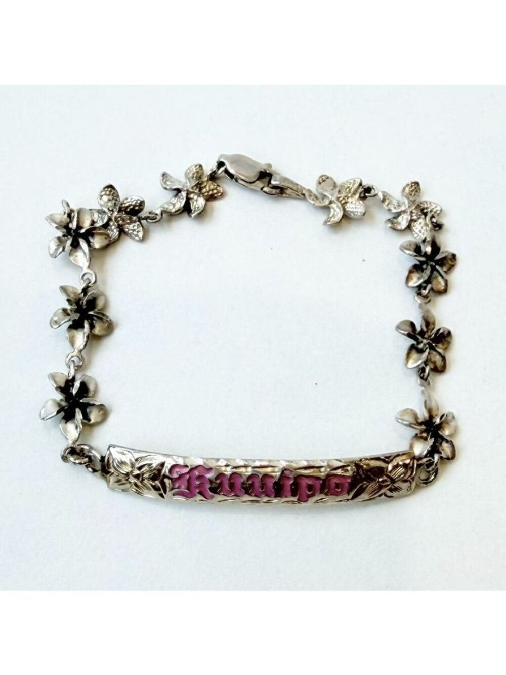 Hawaiian Heirloom Kuuipo Plumeria Flower Sterling Silver